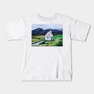 Home in the greenary watercolors Kids T-Shirt